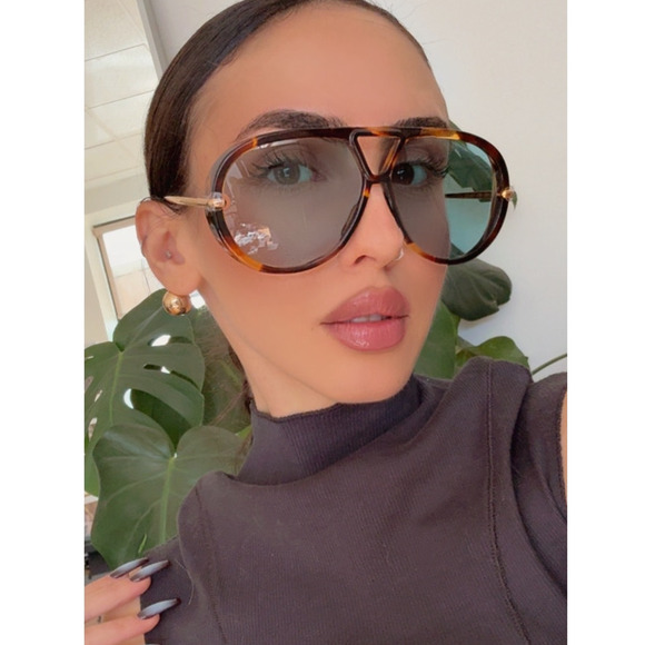 NEW Bottega Veneta BV1273S Drop Earring Sunglasses in Brown main image 8